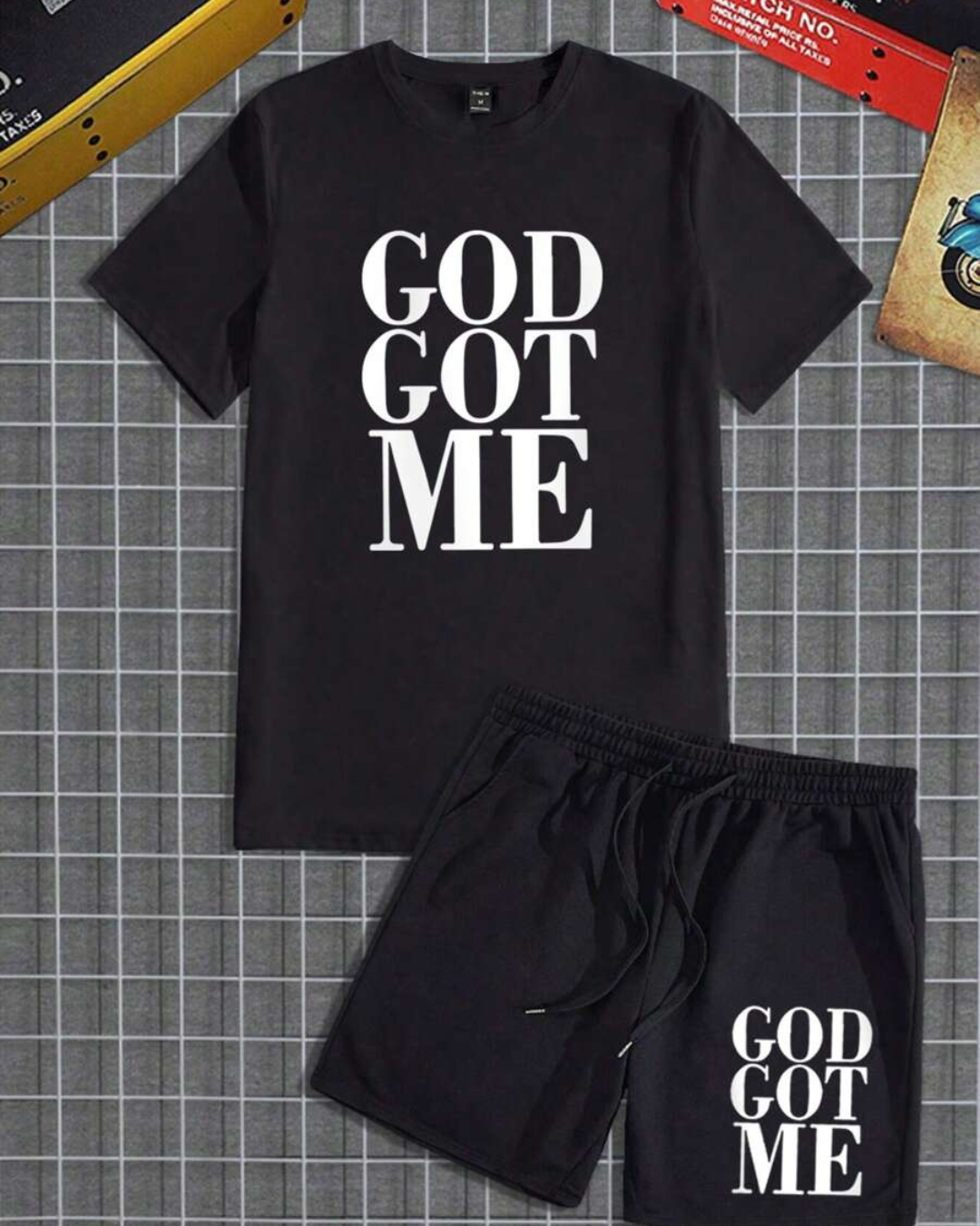 CONJUNTO CAMISETA + PANTALONETA NEGRA
