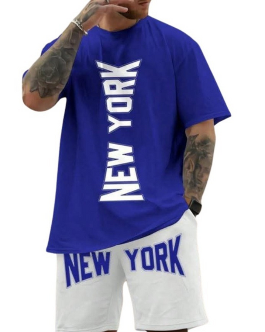 CONJUNTO CAMISETA + PANTALONETA AZUL