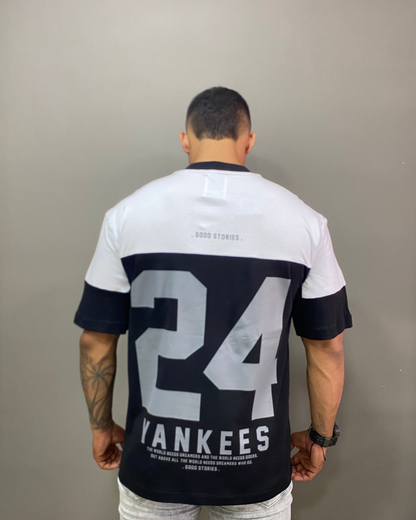 CAMISETA NEGRA BLANCA OVERSIZE CALIDAD PREMIUM 230GM