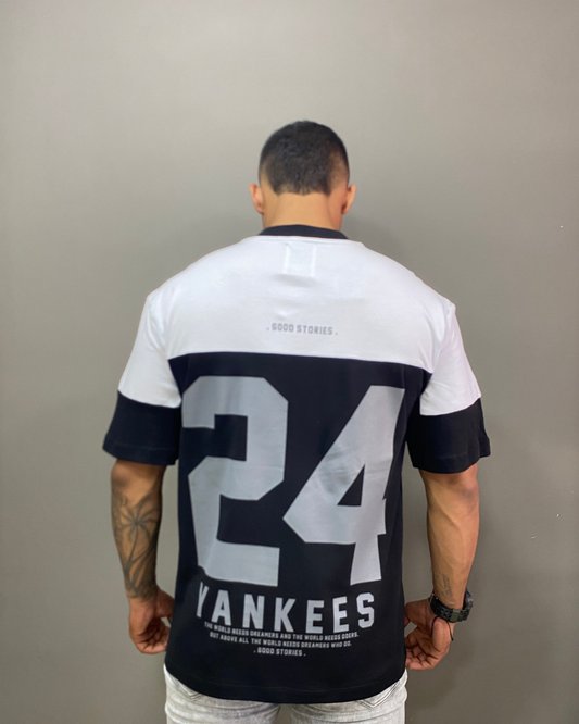 CAMISETA NEGRA BLANCA OVERSIZE CALIDAD PREMIUM 230GM