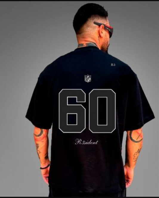 CAMISETA OVERSIZE NEGRA 60 280GM CALIDAD PREMIUM