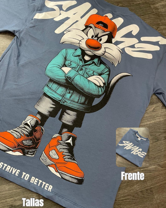 CAMISETA ESTAMPADA 220GM GATO